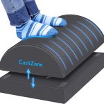 CushZone Foot Rest for Under Desk at Work Adjustable Foam for Office, Work, Gaming, Computer, Gift, Home Office Accessories Back & Hip Pain Relief (Grey)